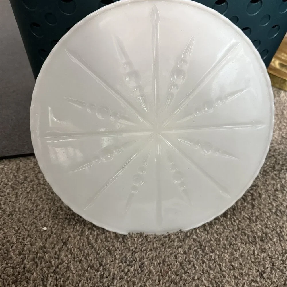 Anchor Hocking Starburst White Milk Glass 10